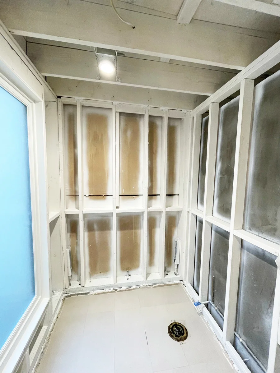 Wall and ceiling framing coated after mold remediation — San Francisco, CA